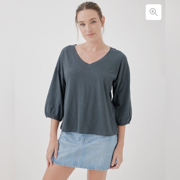 Pact Featherweight Slub Peasant Top - Picture 3 of 7